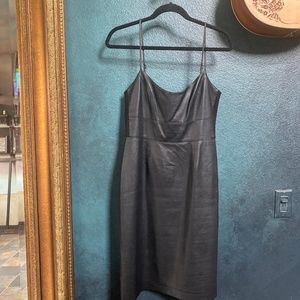 BCBG black real leather dress